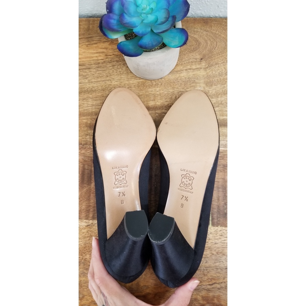 NWOT Vintage Bottega Veneta Peep Toe Satin Heels - Picture 5 of 7